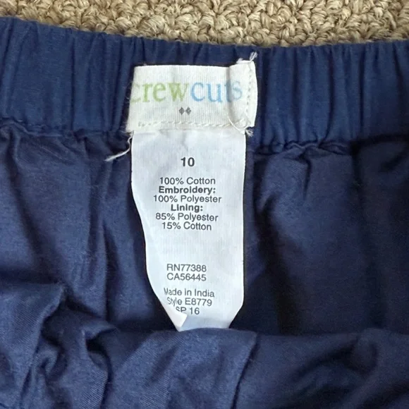 Crewcuts: Navy Blue Lattice Embroidered Cotton Skirt, Size 10 - Picture 4 of 8